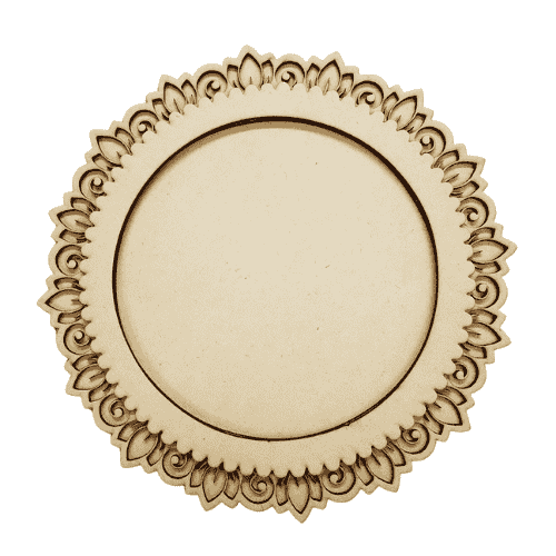 3 layer Pre Marked  MDF Pooja Thali-1