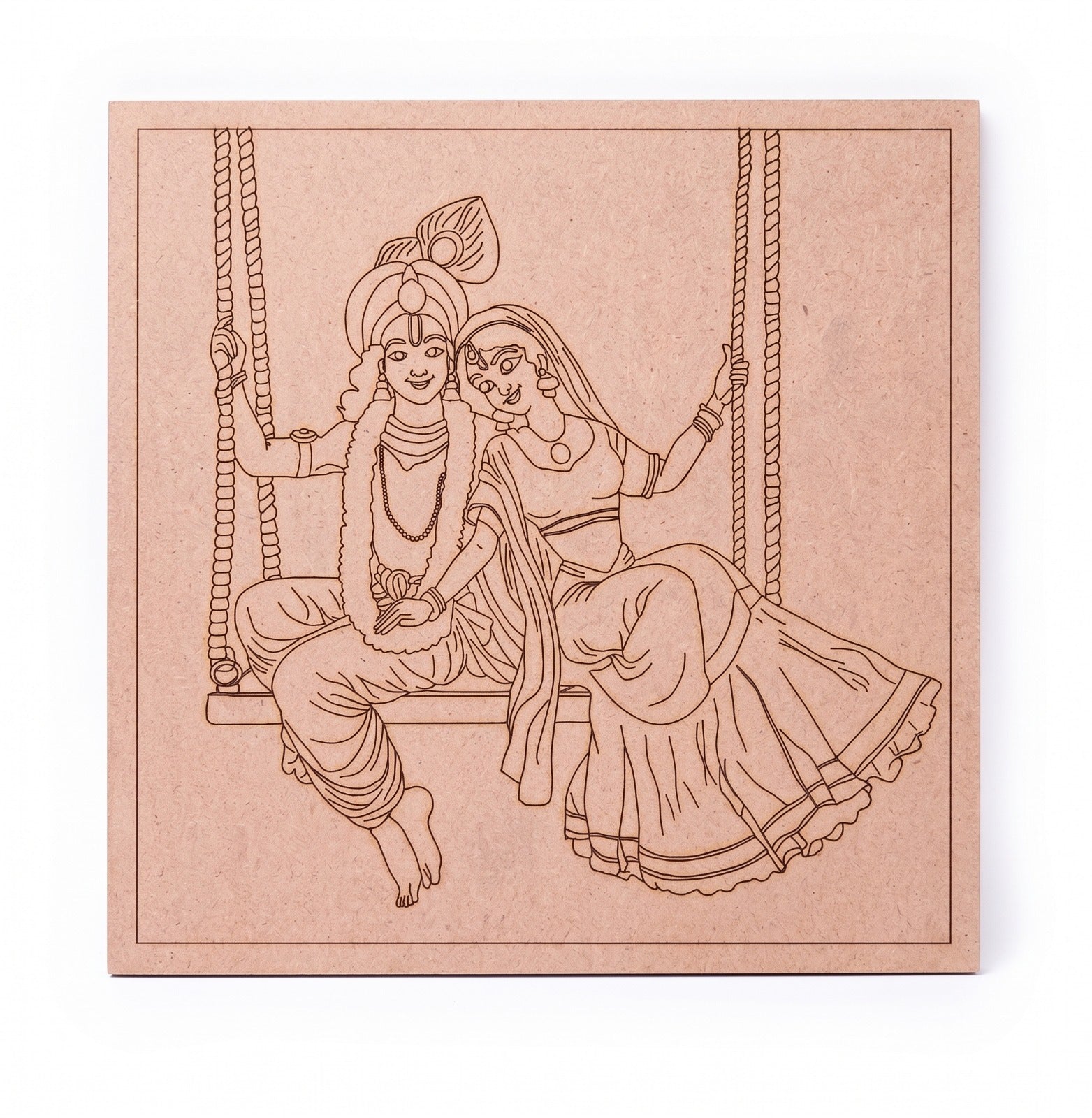 Radha Krishna MDF Cutout for Lippan Art 8