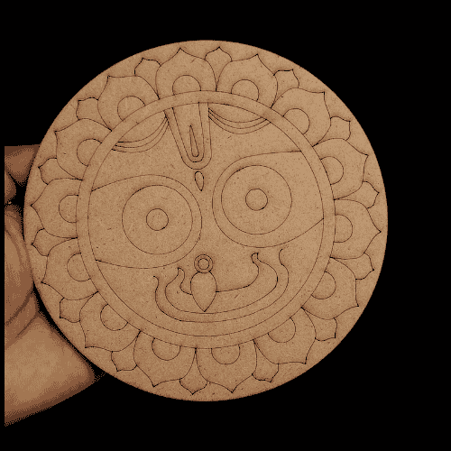 Pre-Marked MDF Cutout Jagannath Ji for DIY Painting