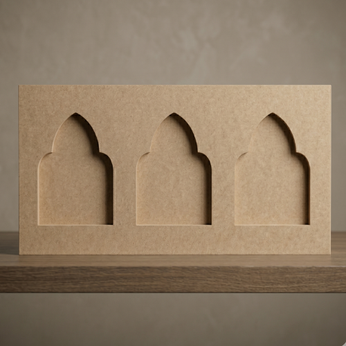 Scalloped Crown Arch MDF Jharokha Frame for Painting | Buy DIY Decor Base