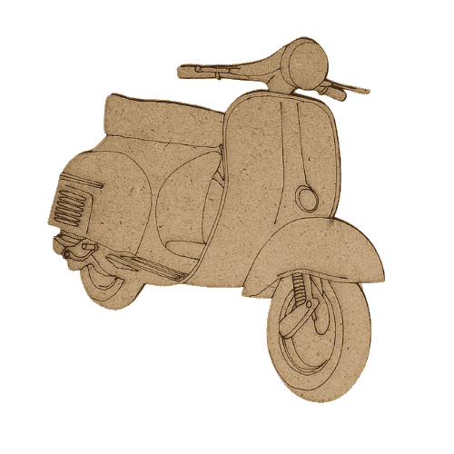 Scooter MDF Cutout – perfect for painting and fun DIY crafts.
