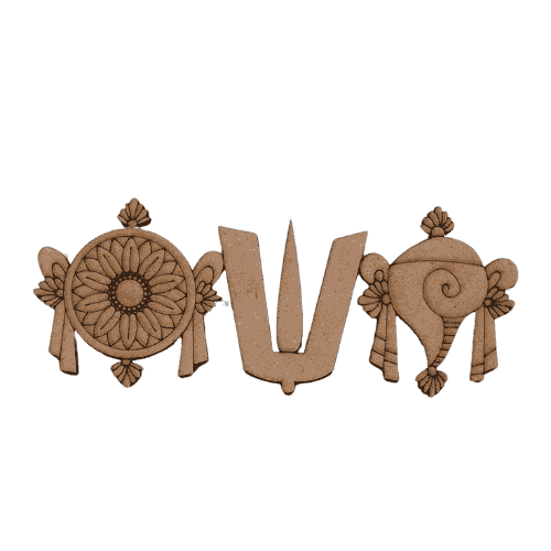 Pre Marked Sankhu Chakra Namam MDF Cutouts