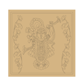 Square pre-marked Shrinath ji mdf cutout for art and craft