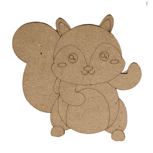 Squirrel MDF Cutout for paintitng