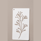 Berry Sprig Branch Reusable Stencil - 12.5x15 cm