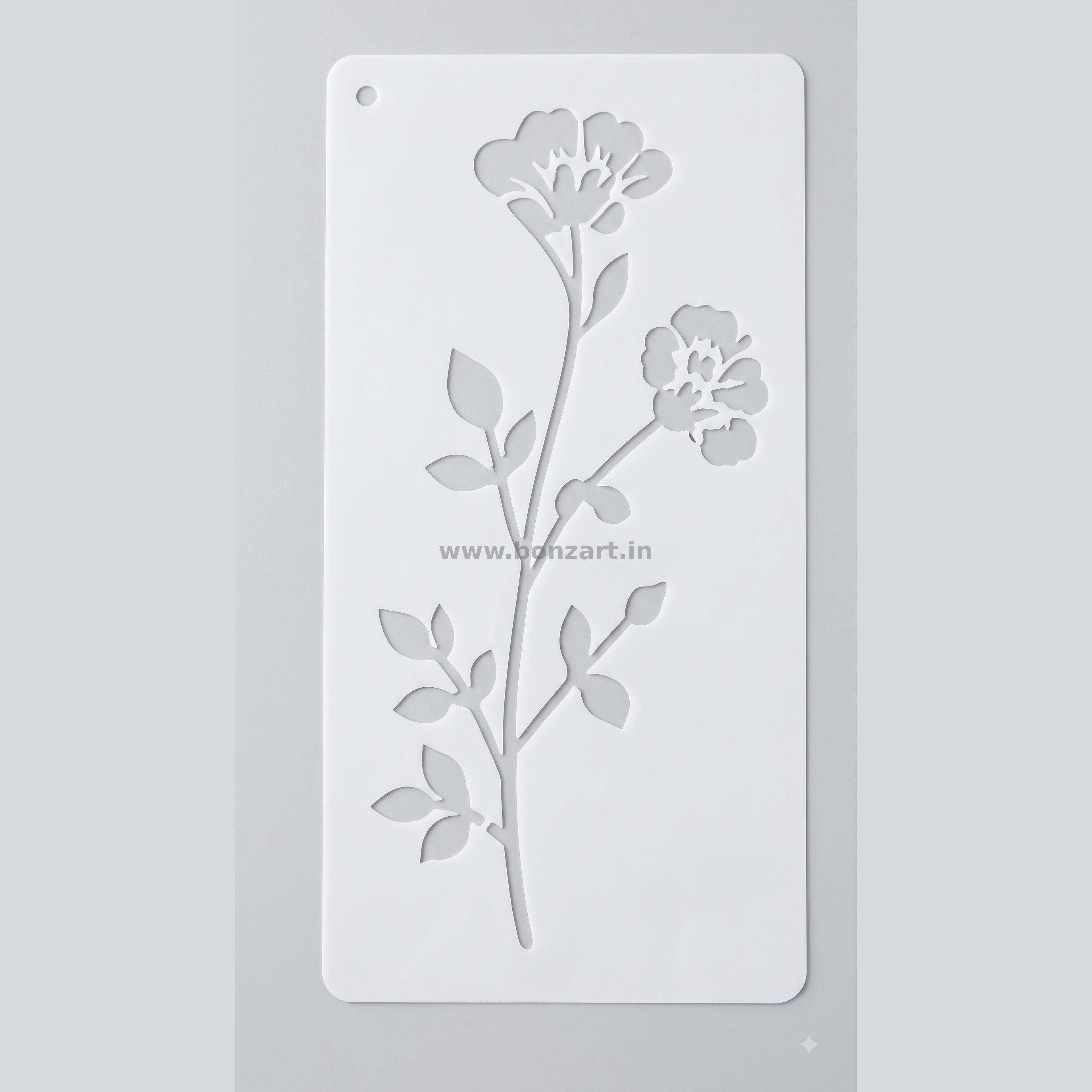 Wildflower Bell Branch Reusable Stencil - 10x15 cm