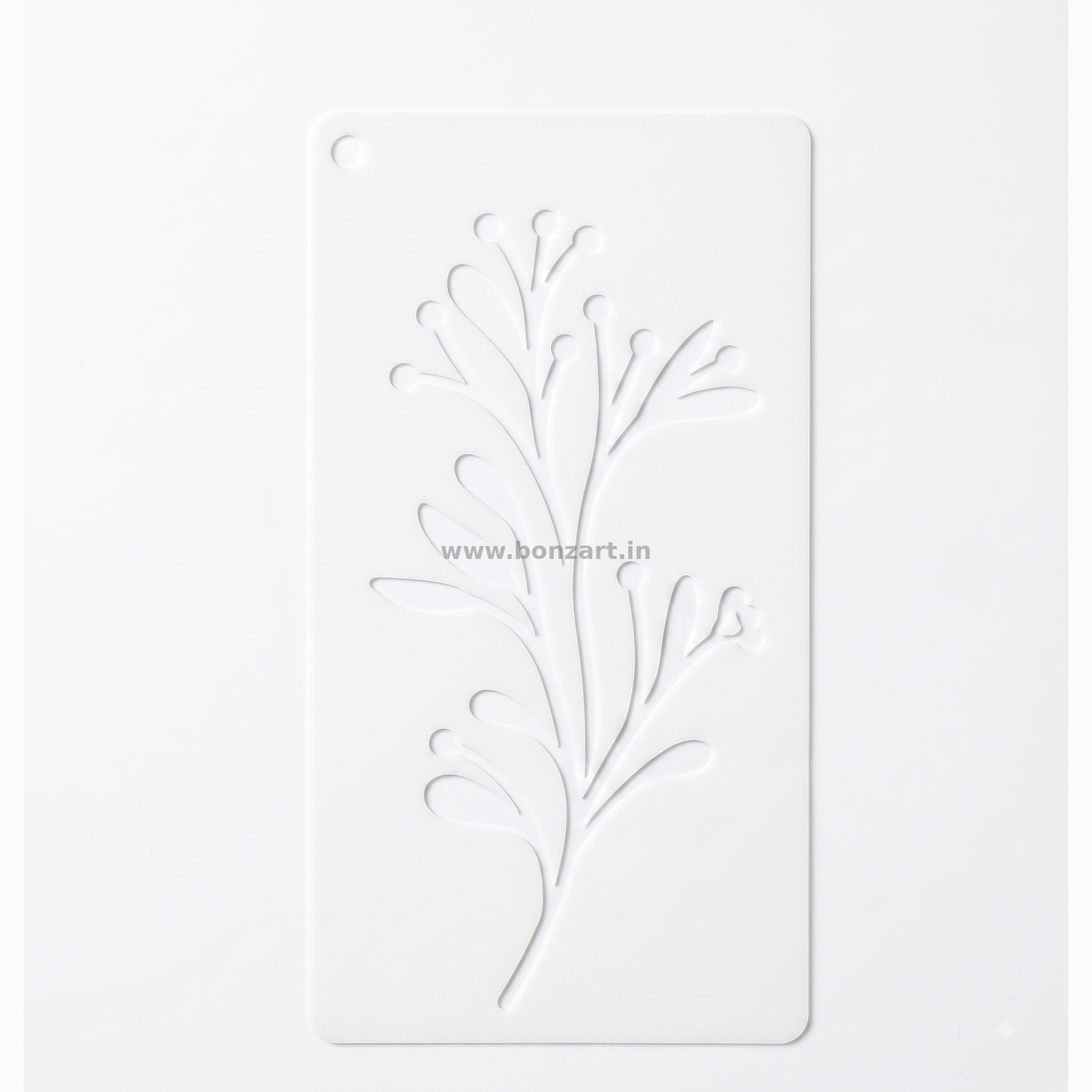 Leaf & Berry Branch Reusable Stencil - 12.5x15 cm