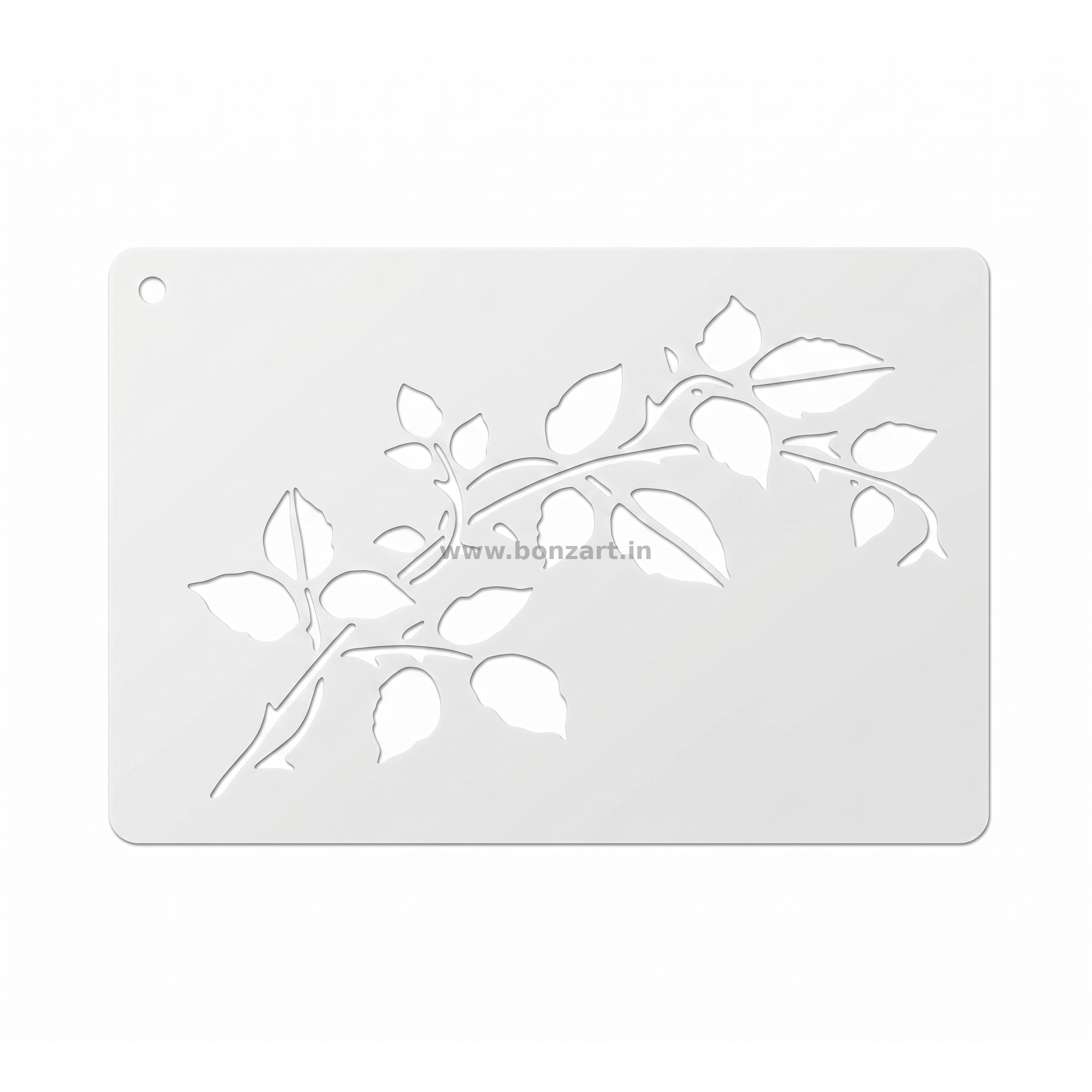 Flowering Branch Reusable Stencil - 10x15 cm
