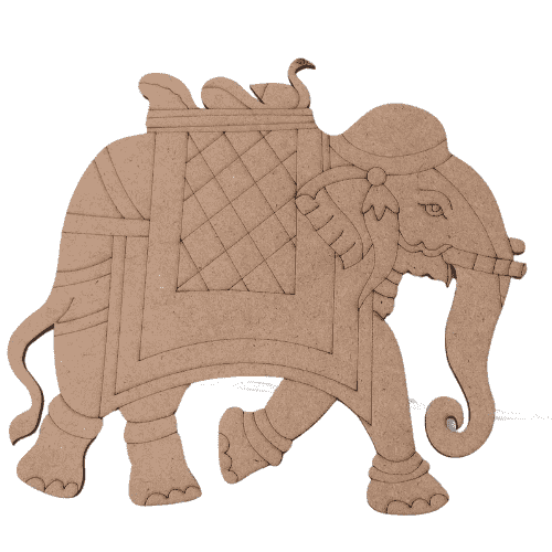 Pichwai Elephant MDF Cutout (Style -1)