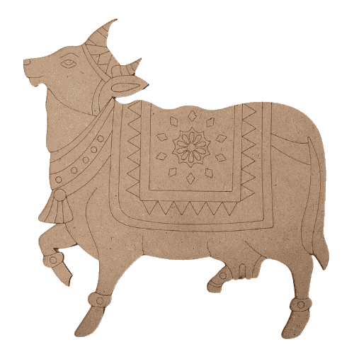 Kamdhenu Cow MDF Cutout (Style - 2)