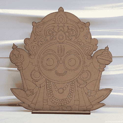 Pre marked Jagannath ji MDF Cutout  For Painting