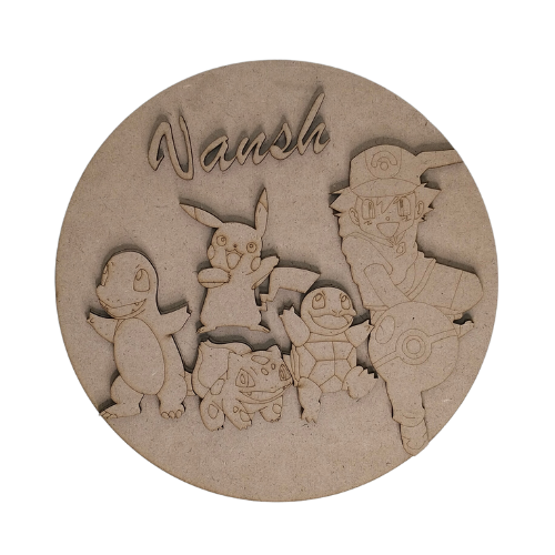 Pockemon Name plate for kids