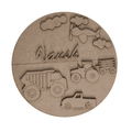 Transport name plate for kids