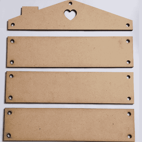 Hut MDF Planks with Hole – 6mm (Set of 4)