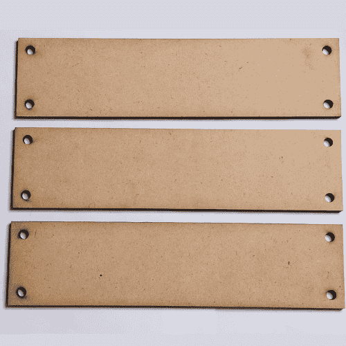 Plain MDF Planks with Hole – 6mm (Set of 3)