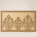 Jagannath, Balbhadra and Subhadra ji cutout with sambalpuri border (design-2) 24 Inch