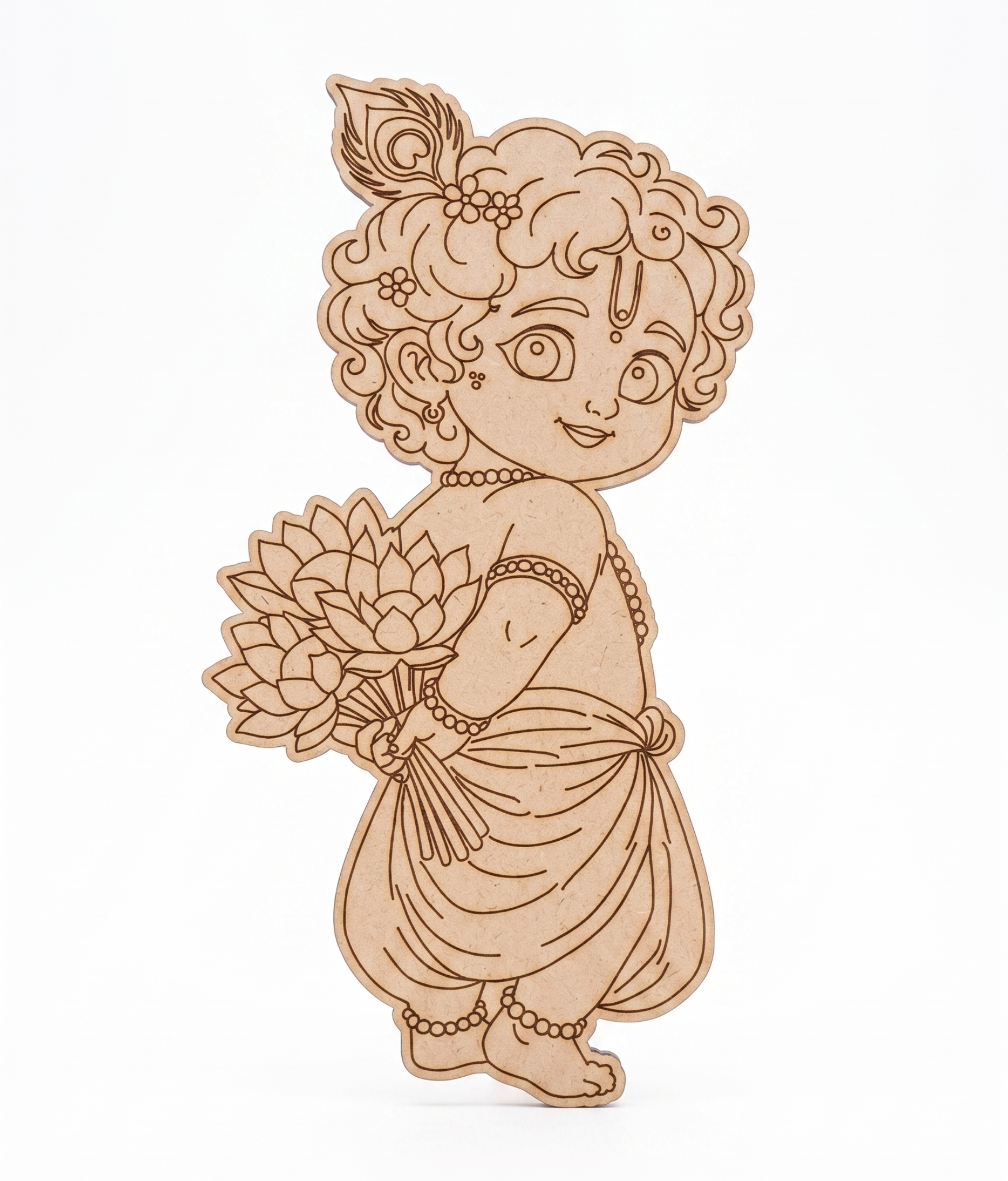 MDF Pre marked Cute Krishna Cutout  For Painting -10