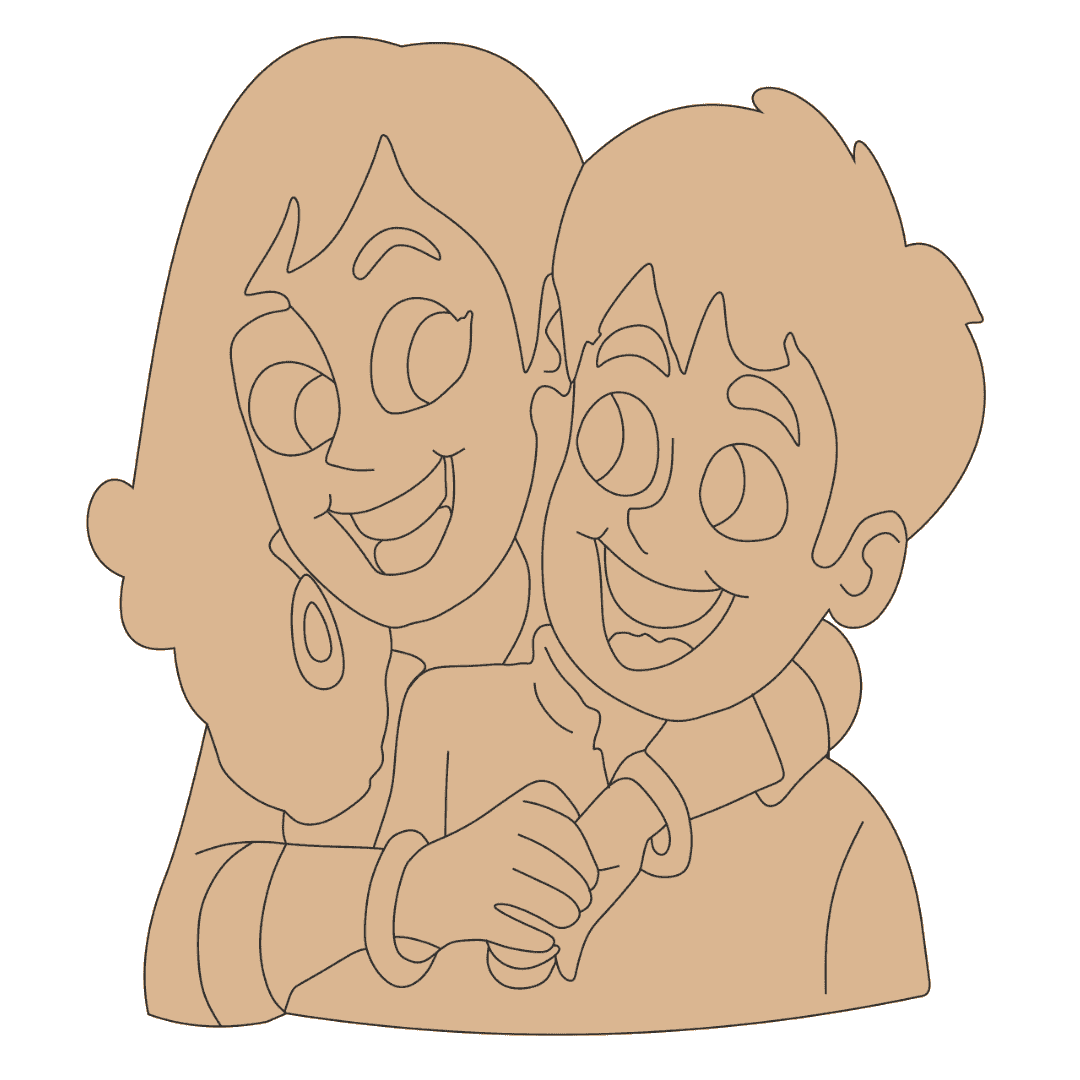 DIY Pre marked Sibling Cutout For Painting-9