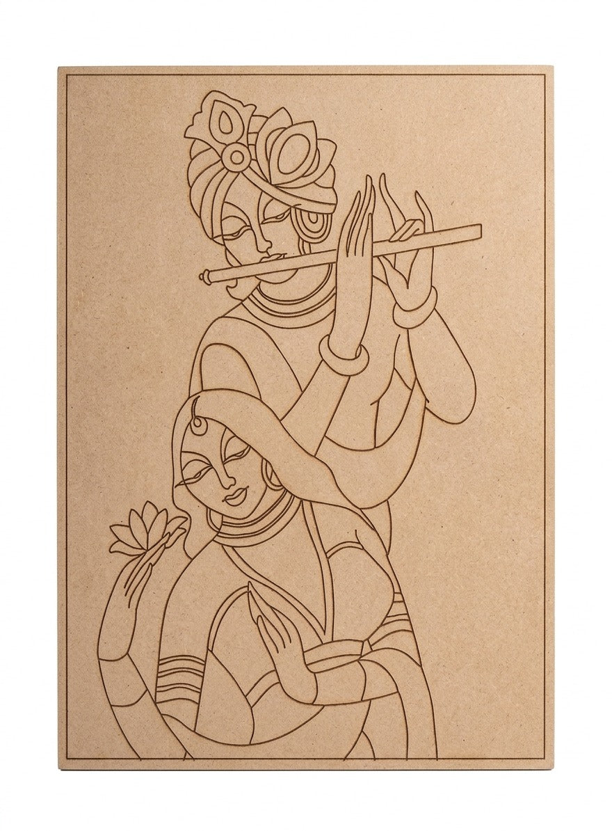 Radha Krishna MDF Cutout for Lippan Art 7