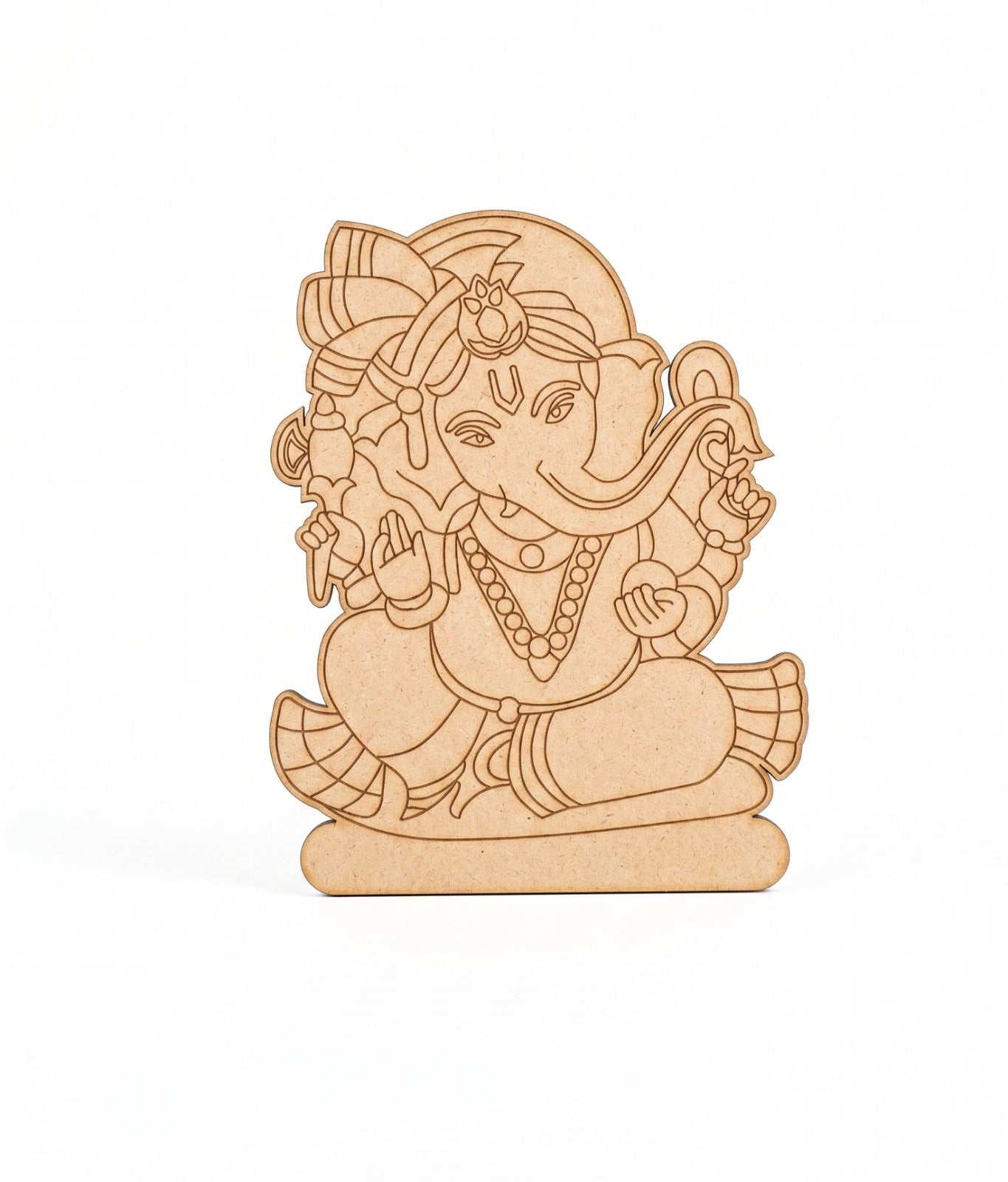 Pre-Marked Ganesh Ji MDF Cutout – DIY Painting Board | Ganpati Art Board for Home Decor & Pooja