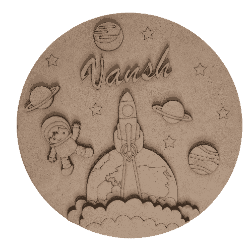 Astronaut Theme name plate for kids