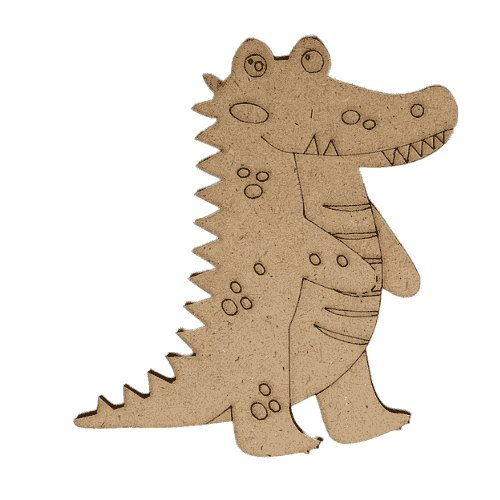 DIY Pre marked Cute Alligator Cutout For Painting