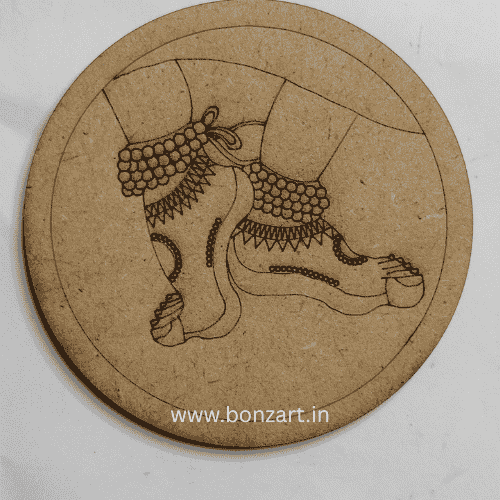 Pre-Marked Classical Dancer Leg Round MDF Cutout