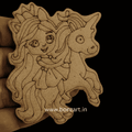 Princes With Unicorn  MDF Cutout