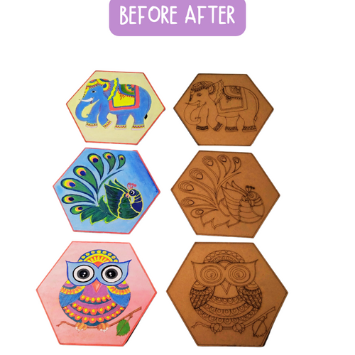 6" Hexagonal Madhubani Art Kit