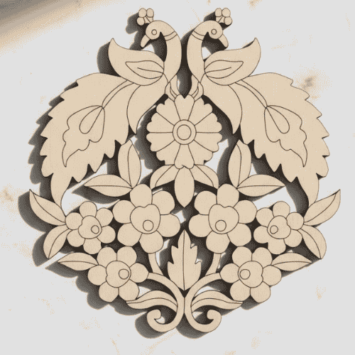 Pre Marked MDF Flower Motif  For Craft-9