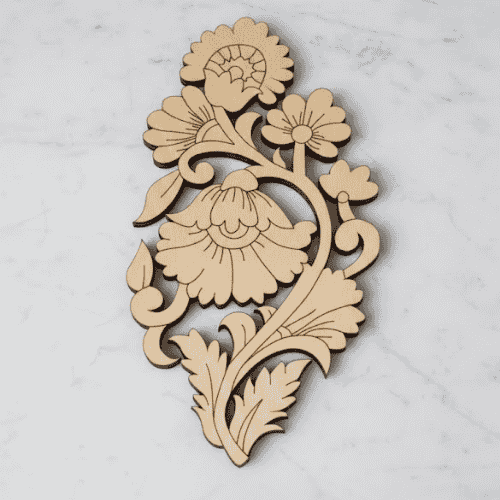 Pre Marked MDF Flower Motif  For Craft-8