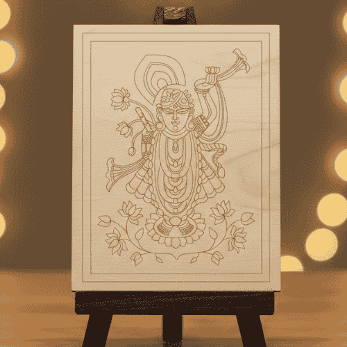 Pre-Marked-Shrinath-Ji-MDF-Cutout Rectangular