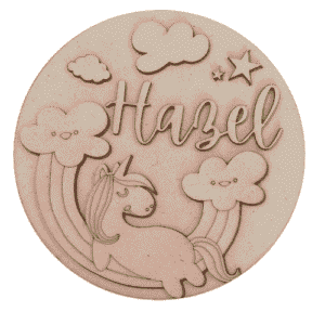Unicorn name plate