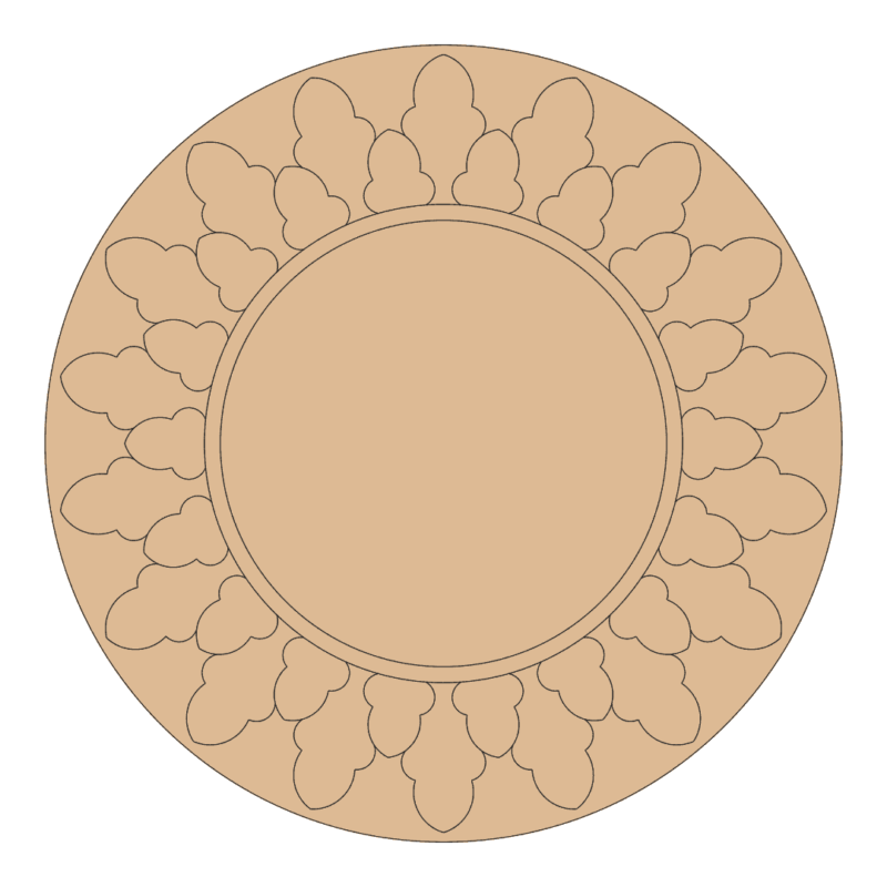 Mandala cutout Mirror border