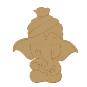 cute ganpati ji mdf ctout