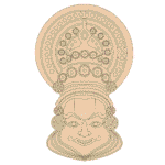 Kathakali face cutout