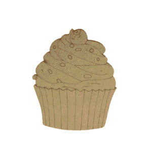 Cupcake MDF cutout