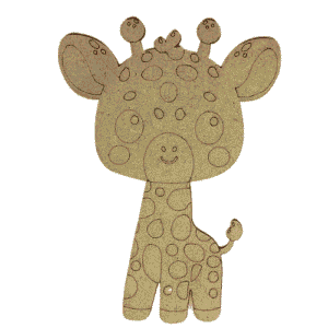 Giraffe MDF Cutout for painting