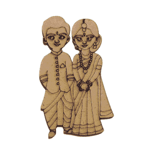 Husband Wife mdf cutout