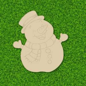 snow mman mdf cutout