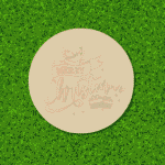 pre marked merry Christmas pre marked mdf round cuout