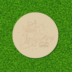 pre marked merry Christmas pre marked mdf round cuout