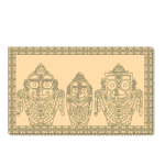 jagnnath, subhadra and Balbhadra ji mdf cutout with sambalpuri border